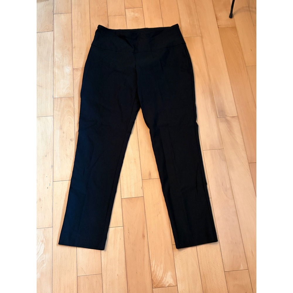 Peck & Peck Trousers Womens 10 Black Straight Leg Stretch Business Dress Pants